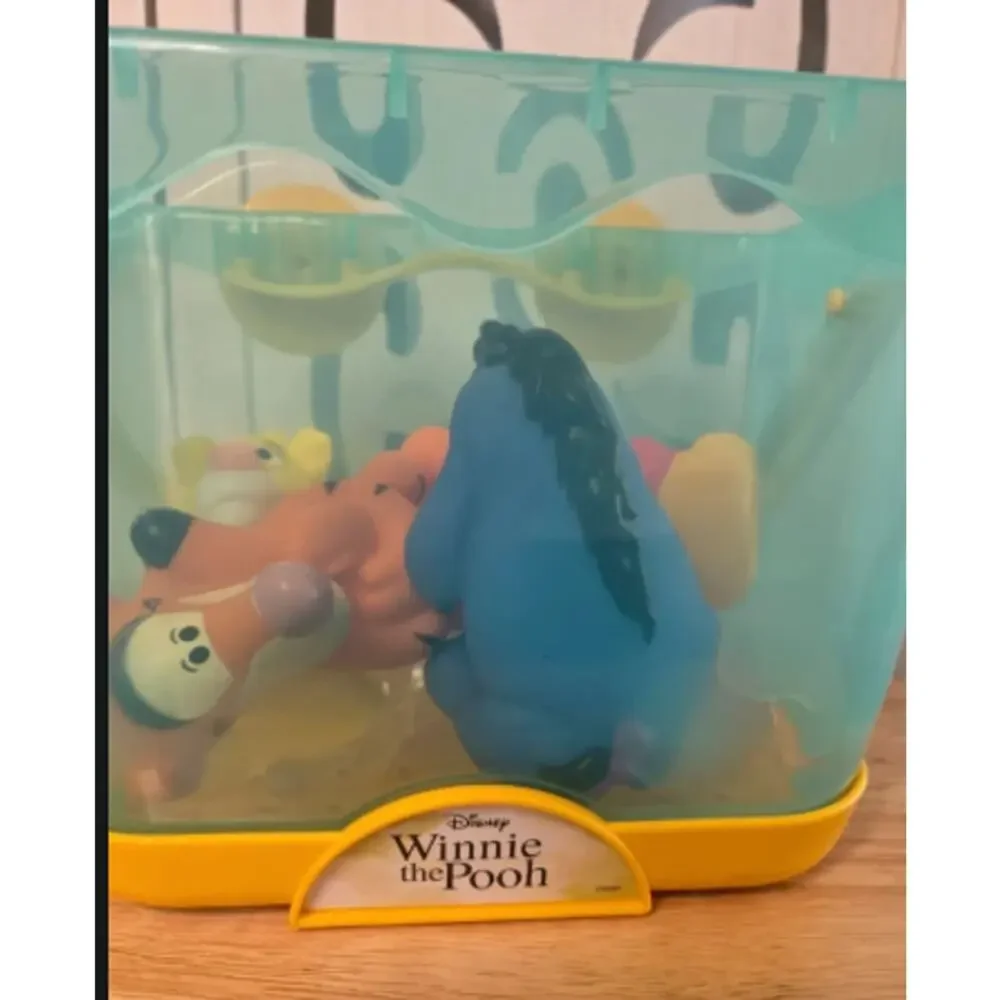Disney Winnie the Pooh Bath Toy Set Tigger Eeyore Pooh Tub Basket Missing Piglet